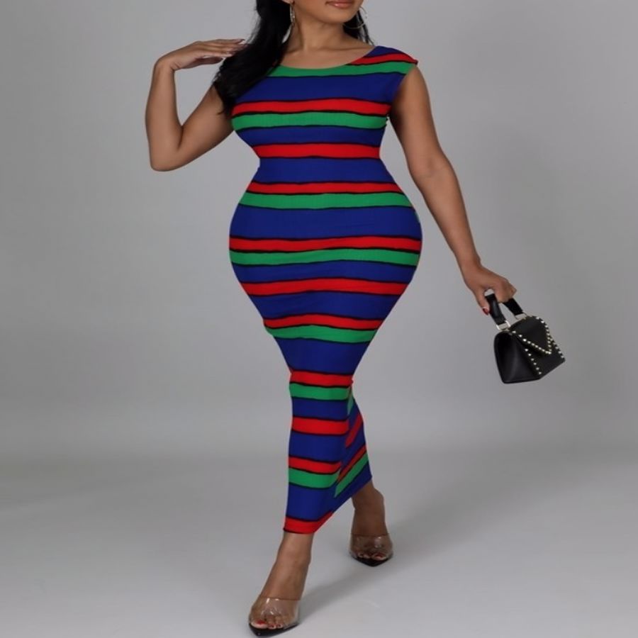 Multi-color Bodycon Dress